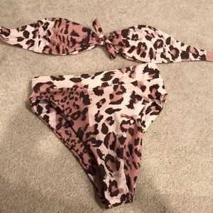 SHEIN High waisted leopard bikini
